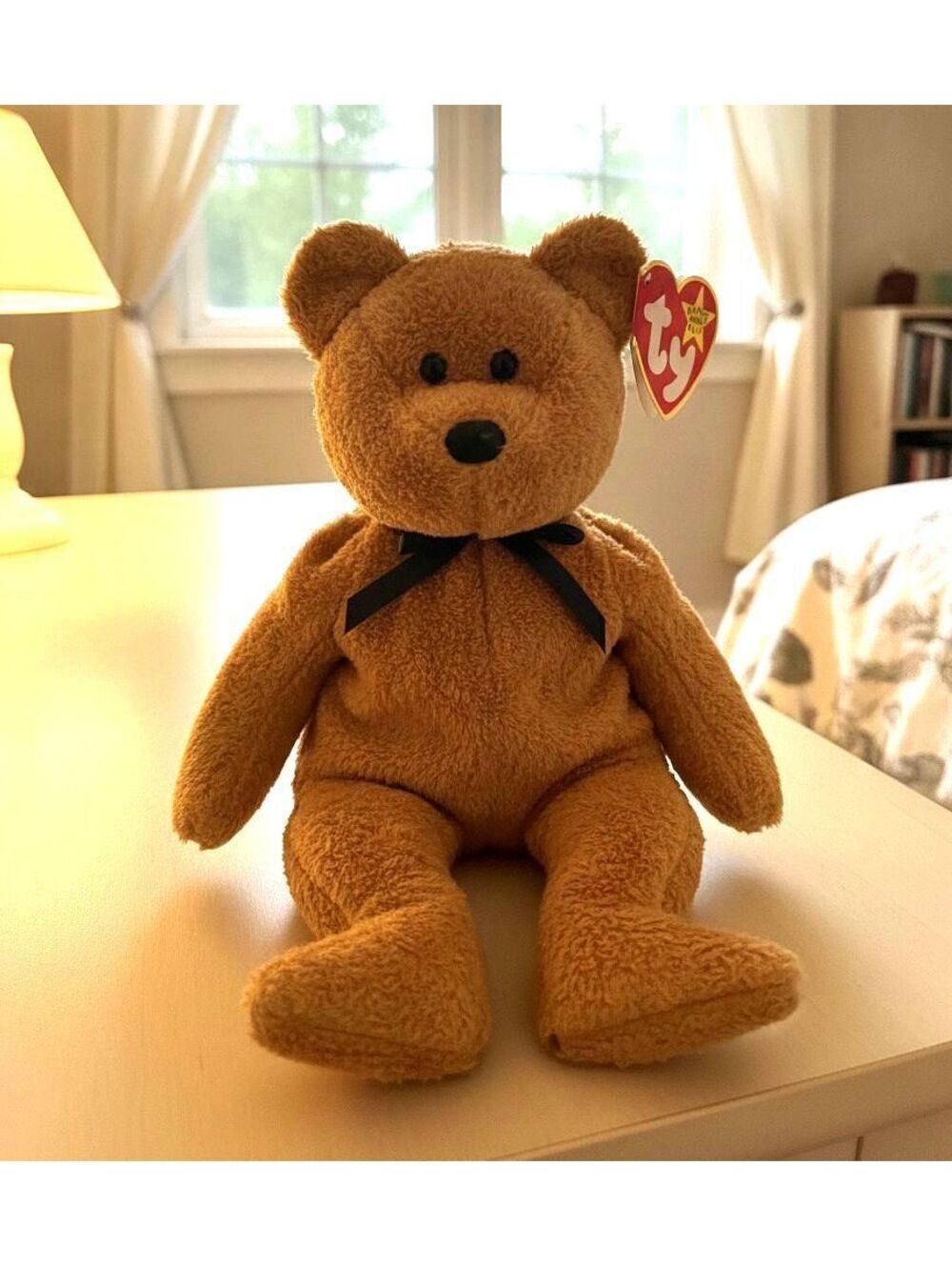 Ty Beanie Baby Fuzz Bear 1998 – Brown Plush – With Tags